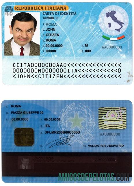 ID Itália (2006 – 2016) exemplo